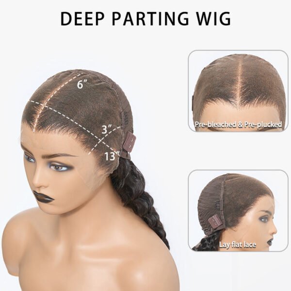 BooShai’s Glam Bar 180% Density HD 13x6 Full Frontal Lace Wig Deep Wave - Image 5