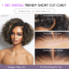 BooShai’s Glam Bar 8 inch Trendy Short Cut Curly Minimalist HD Lace Glueless Side Part Wig - Image 4