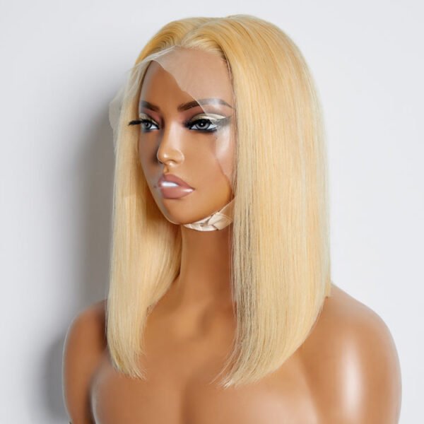 BooShai’s Glam Bar 10-14 Inch Pre-Plucked 13"x4" #613 Straight Bob Lace Frontal Wig 150% Density - Image 4