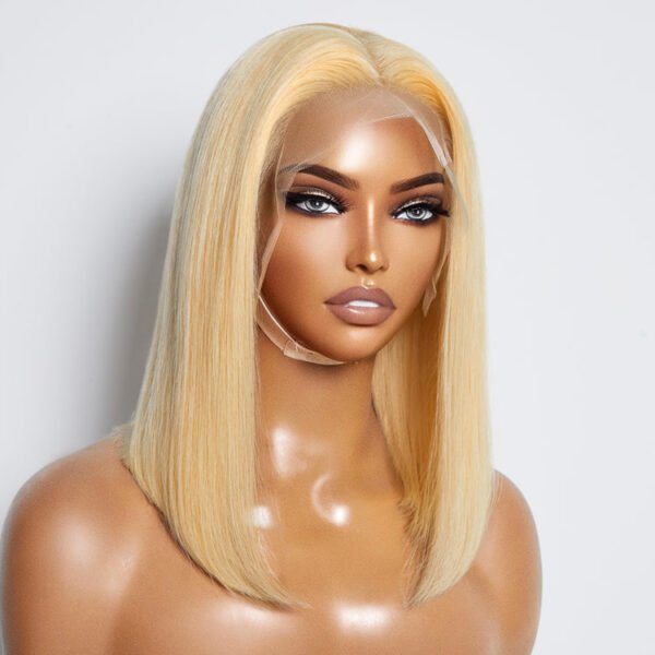 BooShai’s Glam Bar 10-14 Inch Pre-Plucked 13"x4" #613 Straight Bob Lace Frontal Wig 150% Density - Image 2