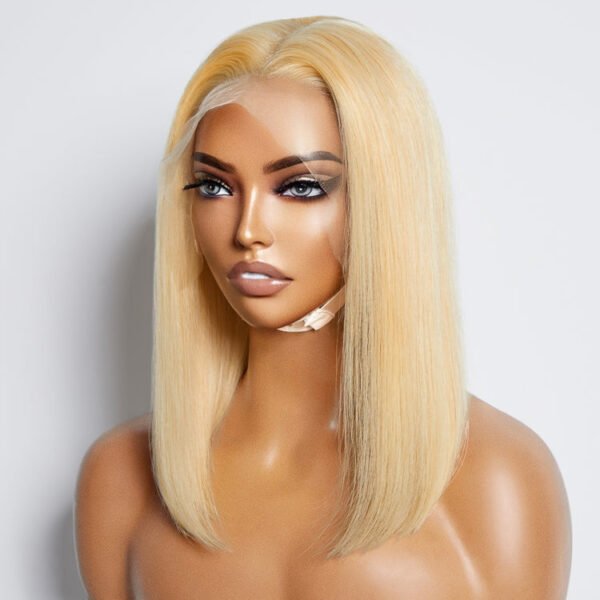 BooShai’s Glam Bar 10-14 Inch Pre-Plucked 13"x4" #613 Straight Bob Lace Frontal Wig 150% Density - Image 6