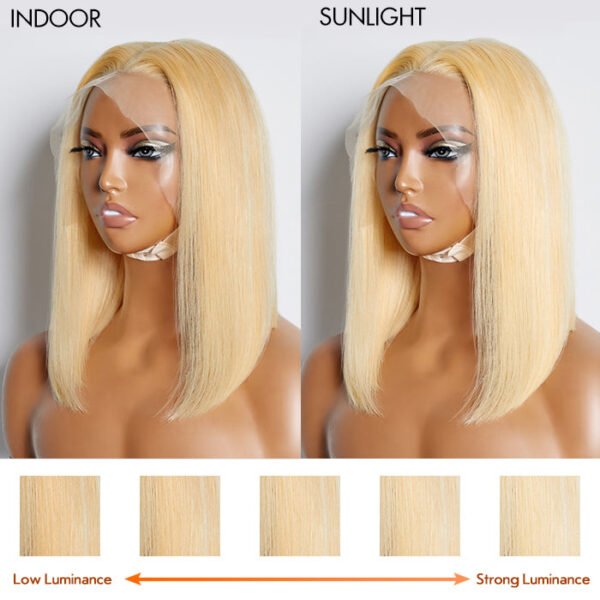 BooShai’s Glam Bar 10-14 Inch Pre-Plucked 13"x4" #613 Straight Bob Lace Frontal Wig 150% Density - Image 7