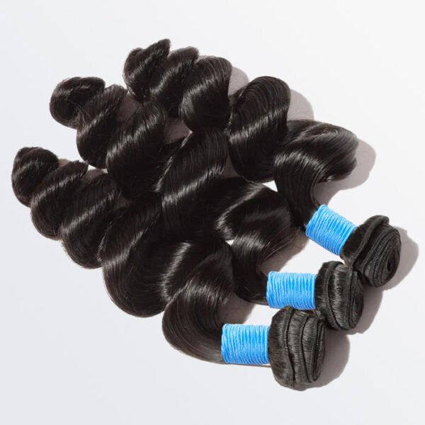 BooShai’s Glam Bar 10-30 Inch Loose Wavy Virgin Brazilian Hair #1B Natural Black - Image 2