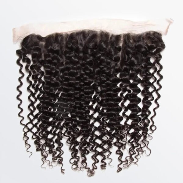 BooShai’s Glam Bar 14-20 Inch 13" x 4" Italy Curly Free Parted Frontal #1B Natural Black - Image 2