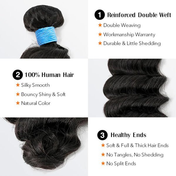 BooShai’s Glam Bar 14-26 Inch Ocean Wavy Virgin Brazilian Hair #1B Natural Black - Image 5