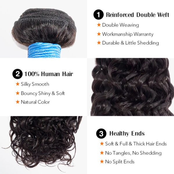 BooShai’s Glam Bar 10-30 Inch Water Wave Virgin Brazilian Hair #1B Natural Black - Image 4