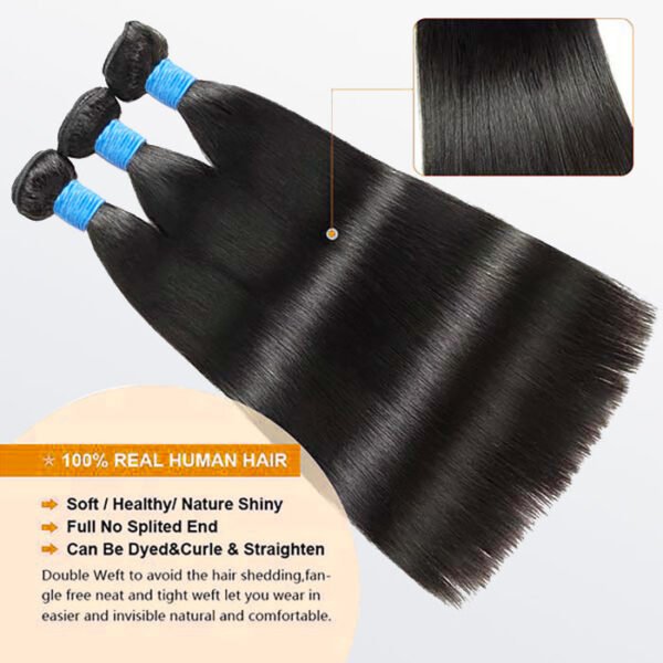 BooShai’s Glam Bar 10-36 Inch Straight Virgin Brazilian Hair #1B Natural Black - Image 8