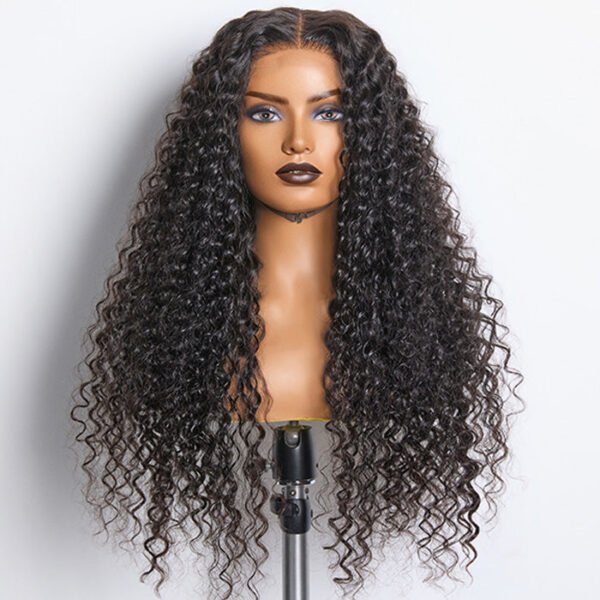 BooShai’s Glam Bar 18-26inch #1B Deep Wavy 5x5 HD Front Lace Wig 180% Density