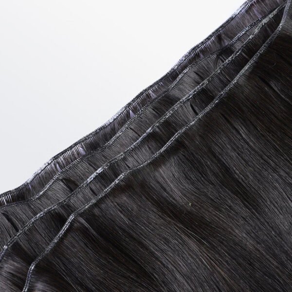 BooShai’s Glam Bar 18-24 Inches Ultra Thin Straight Genius Weft Dark #1B Natural Black - Image 5
