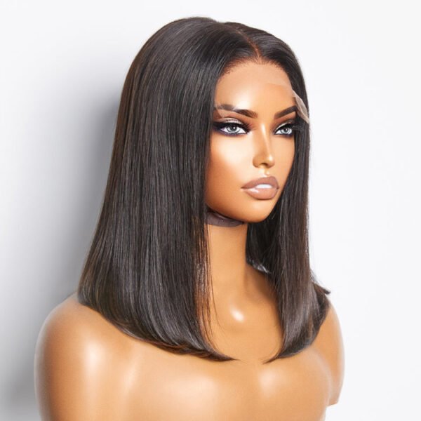 BooShai’s Glam Bar 5x5 Glueless Lace Closure Bob Wig 150% Density Straight - Image 5