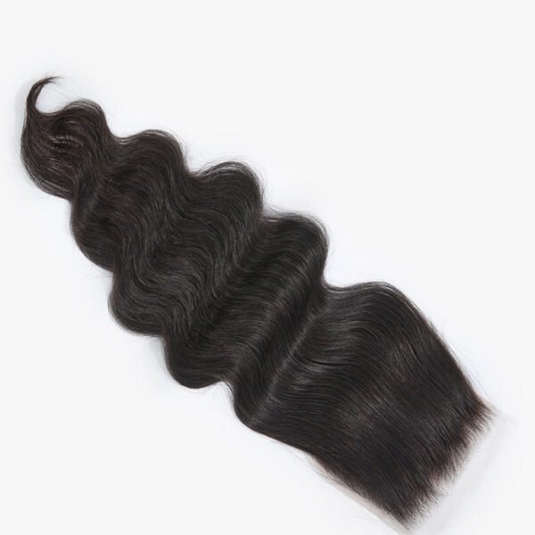 BooShai’s Glam Bar 14-18 Inch Upgrade 2.0 5" x 5" HD Body Wavy Free Parted Lace Closure #1B Natural Black - Image 4