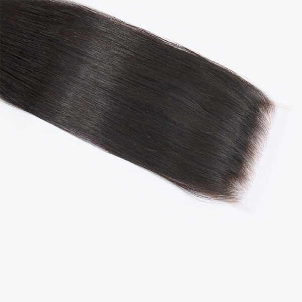 BooShai’s Glam Bar 14-18 Inch Upgrade 2.0 5" x 5" HD Straight Free Parted Lace Closure #1B Natural Black - Image 4