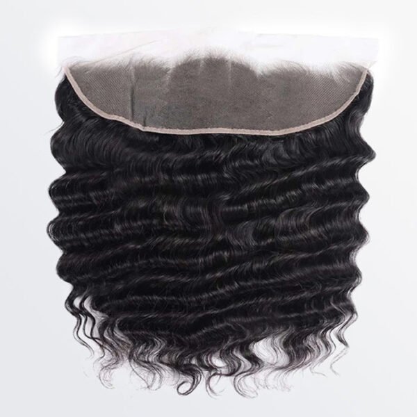 BooShai’s Glam Bar 14-20 Inch 13" x 4" Loose Deep Wavy Free Parted Frontal #1B Natural Black