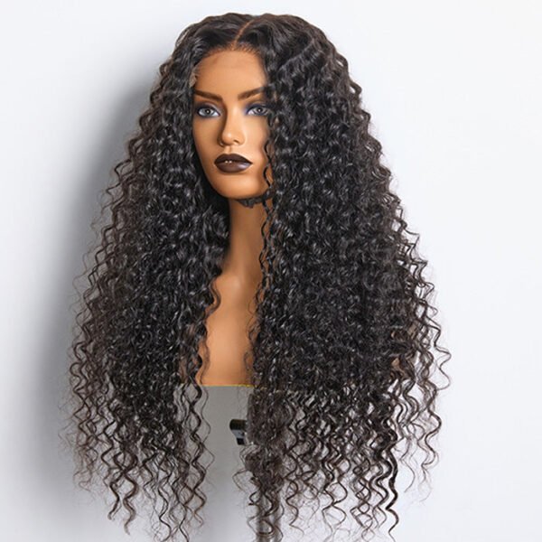 BooShai’s Glam Bar 18-26inch #1B Deep Wavy 5x5 HD Front Lace Wig 180% Density - Image 4