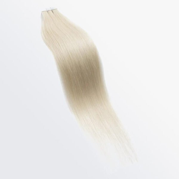 BooShai’s Glam Bar Premium Quality Straight Tape In Remy Hair Extensions #60 White Blonde - Image 5