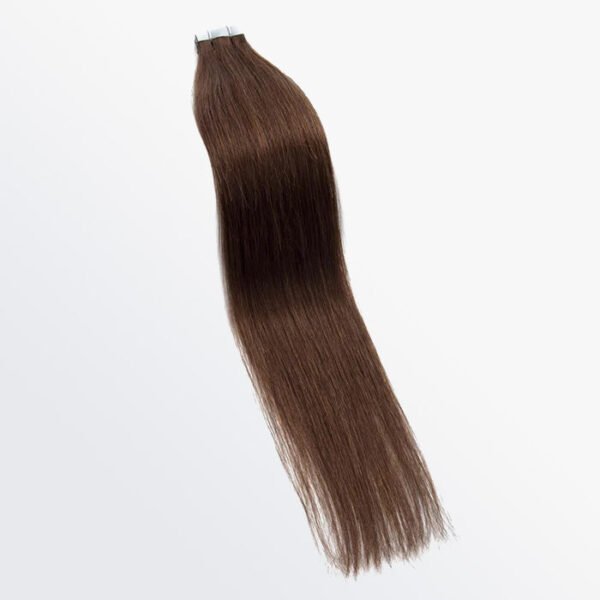 BooShai’s Glam Bar Premium Quality Straight Tape In Remy Hair Extensions #4 Chocolate Brown - Image 2