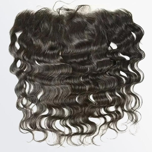 BooShai’s Glam Bar 14-20 Inch 13" x 4" Ocean Wavy Free Parted Frontal #1B Natural Black