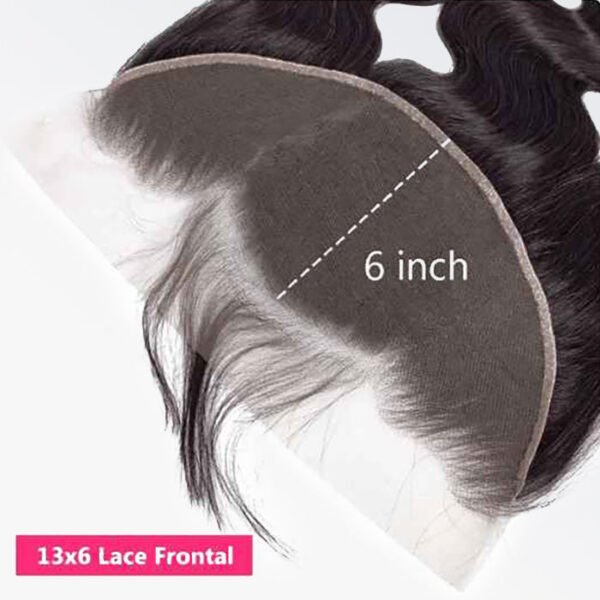 BooShai’s Glam Bar 14-20 Inch 13" x 6" HD Body Wavy Free Parted Frontal #1B Natural Black - Image 4