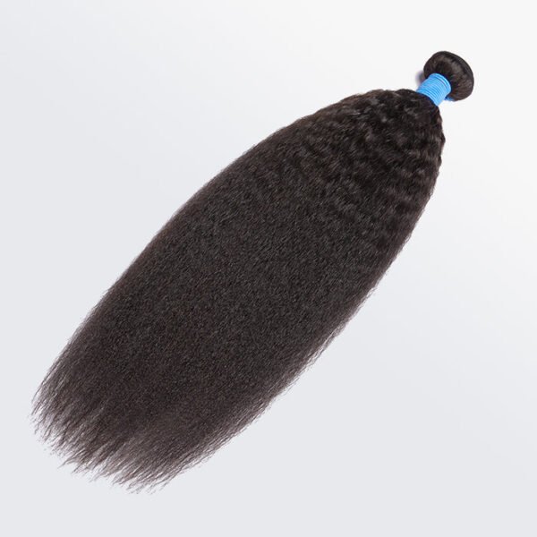 BooShai’s Glam Bar 10-30 Inch Kinky Straight Virgin Brazilian Hair #1B Natural Black - Image 2