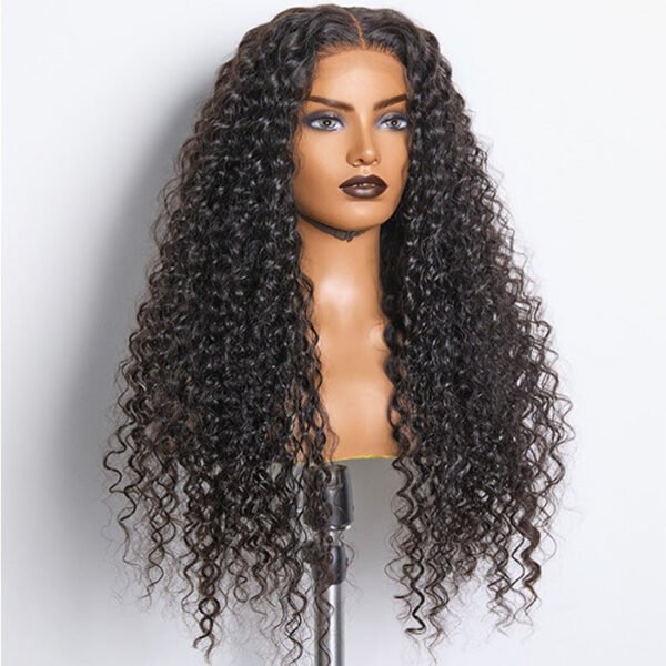 BooShai’s Glam Bar 18-26inch #1B Deep Wavy 5x5 HD Front Lace Wig 180% Density - Image 2