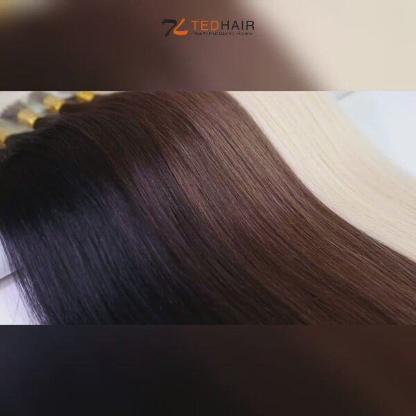 BooShai’s Glam Bar I Tip Hair Extensions Natural Remy Human Hair (#613 Lightest Blonde ) - Image 4