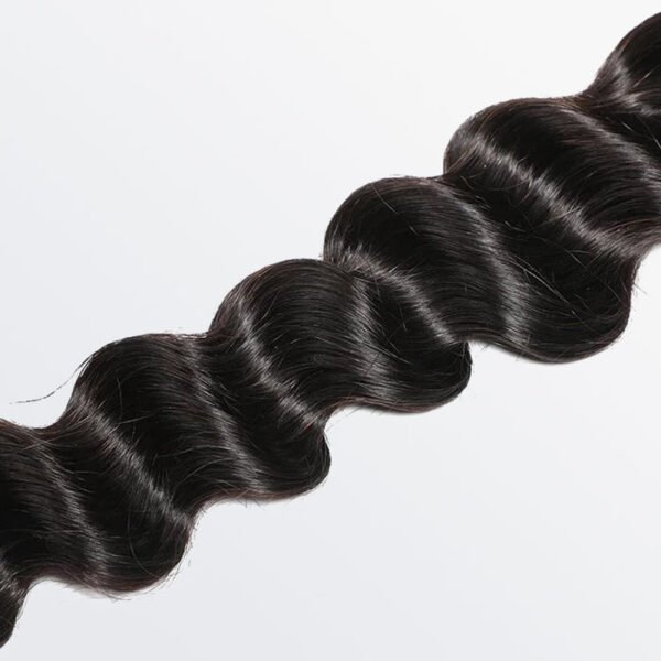 BooShai’s Glam Bar 12-26 Inch Loose Deep Virgin Brazilian Hair #1B Natural Black - Image 3