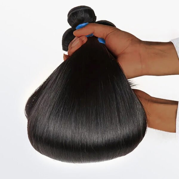 BooShai’s Glam Bar 10-36 Inch Straight Virgin Brazilian Hair #1B Natural Black - Image 2