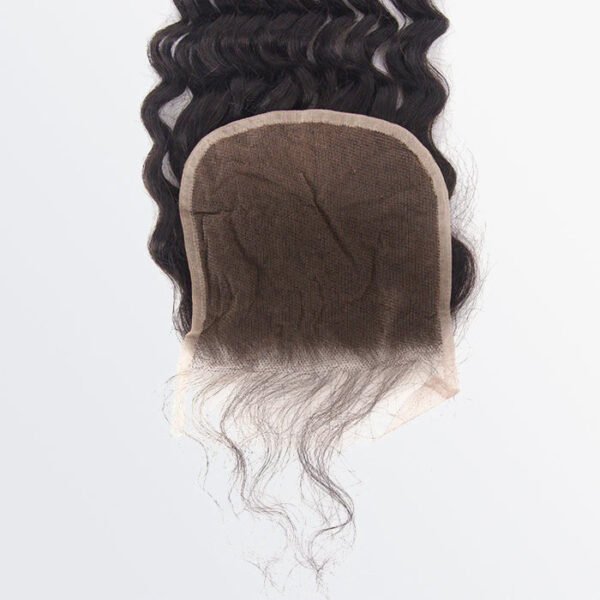 BooShai’s Glam Bar 14-20 Inch 5" x 5" Deep Wavy Free Parted Lace Closure #1B Natural Black - Image 5