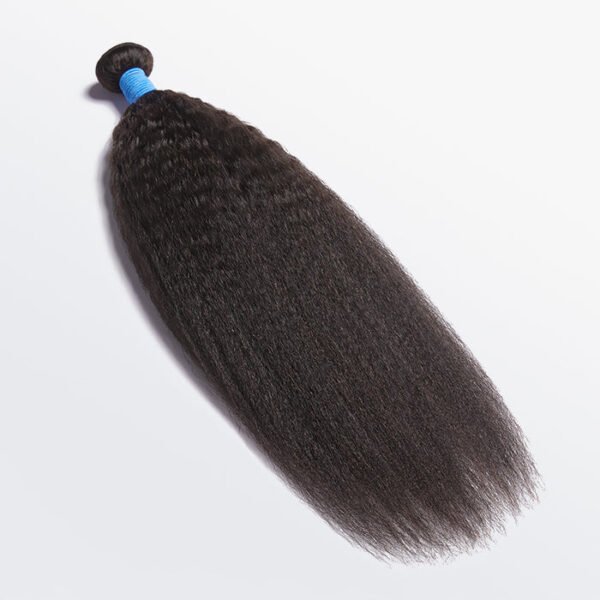 BooShai’s Glam Bar 10-30 Inch Kinky Straight Virgin Brazilian Hair #1B Natural Black - Image 3