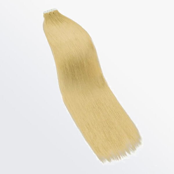 BooShai’s Glam Bar Premium Quality Straight Tape In Remy Hair Extensions #613 Lightest Blonde - Image 6