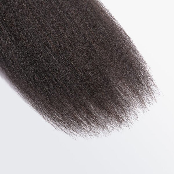 BooShai’s Glam Bar 10-30 Inch Kinky Straight Virgin Brazilian Hair #1B Natural Black - Image 6