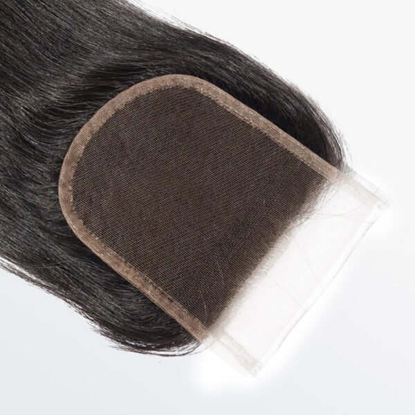 BooShai’s Glam Bar 12-20 Inch 4.5" x 4.5" Upgrade Straight Free Parted Lace Closure #1B Natural Black - Image 5