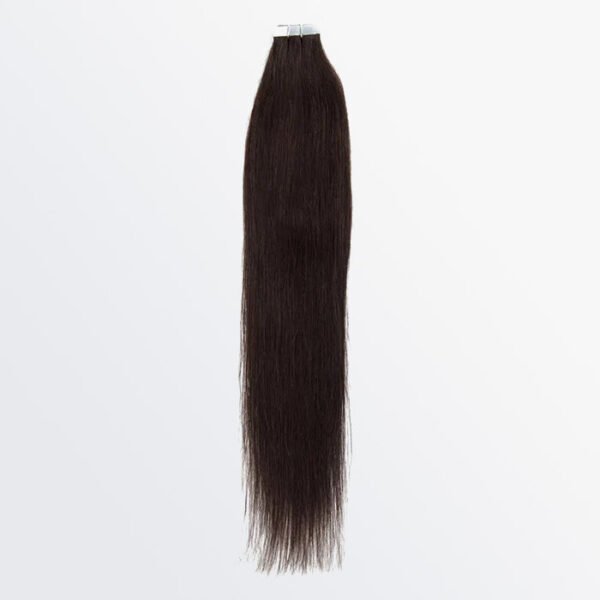 BooShai’s Glam Bar Premium Quality Straight Tape In Remy Hair Extensions #2 Darkest Brown - Image 7