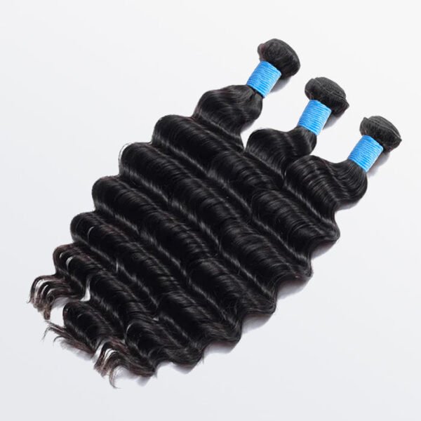BooShai’s Glam Bar 12-26 Inch Loose Deep Virgin Brazilian Hair #1B Natural Black - Image 2