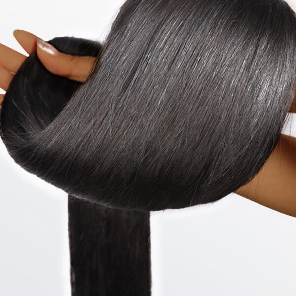 BooShai’s Glam Bar 10-36 Inch Straight Virgin Brazilian Hair #1B Natural Black - Image 3