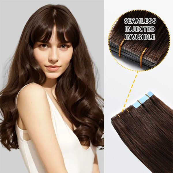 BooShai’s Glam Bar Seamless Injected Hand-Tied Invisible Tape In Hair Extension 20Pcs Virgin Human Hair