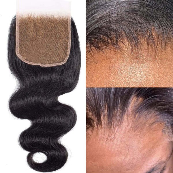 BooShai’s Glam Bar 14-20 Inch 5" x 5" Deep Wavy Free Parted Lace Closure #1B Natural Black - Image 10