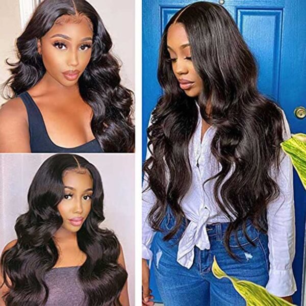 BooShai’s Glam Bar 12-20 Inch 5" x 5" Body Wavy Free Parted Lace Closure #1B Natural Black - Image 9