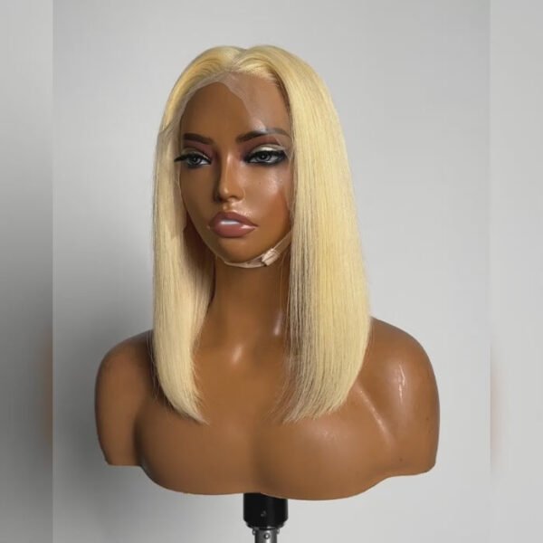 BooShai’s Glam Bar 10-14 Inch Pre-Plucked 13"x4" #613 Straight Bob Lace Frontal Wig 150% Density - Image 3